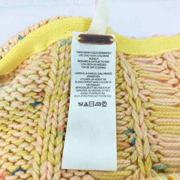 Honey Cable Knit Pullover Sweater in Honeycomb Combo Oversized Free People - Picture 6 of 7